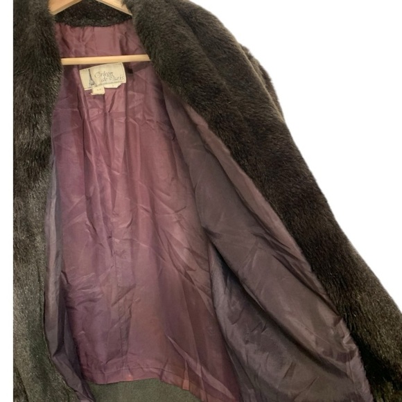 Vintage Orleon De Paris Faux Fur Coat Size Small - Picture 10 of 11